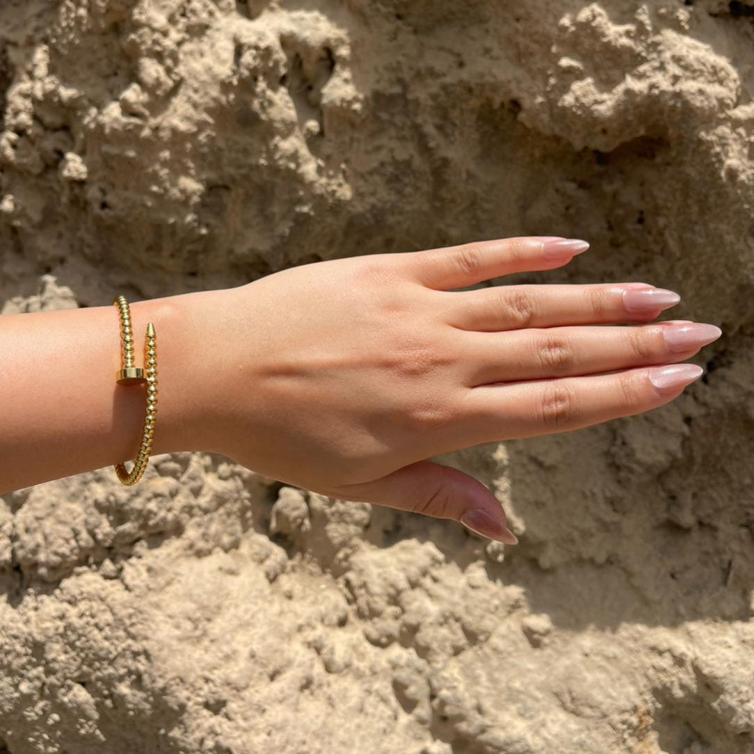 Beaded Spike Cuff Bangle