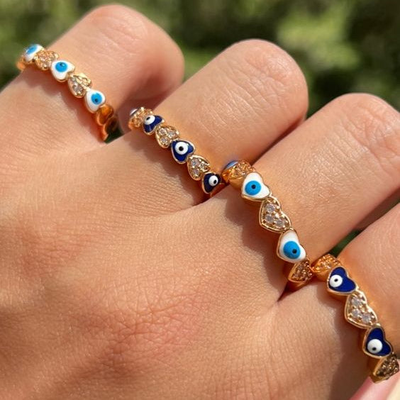 Heart Eye Eternity Ring