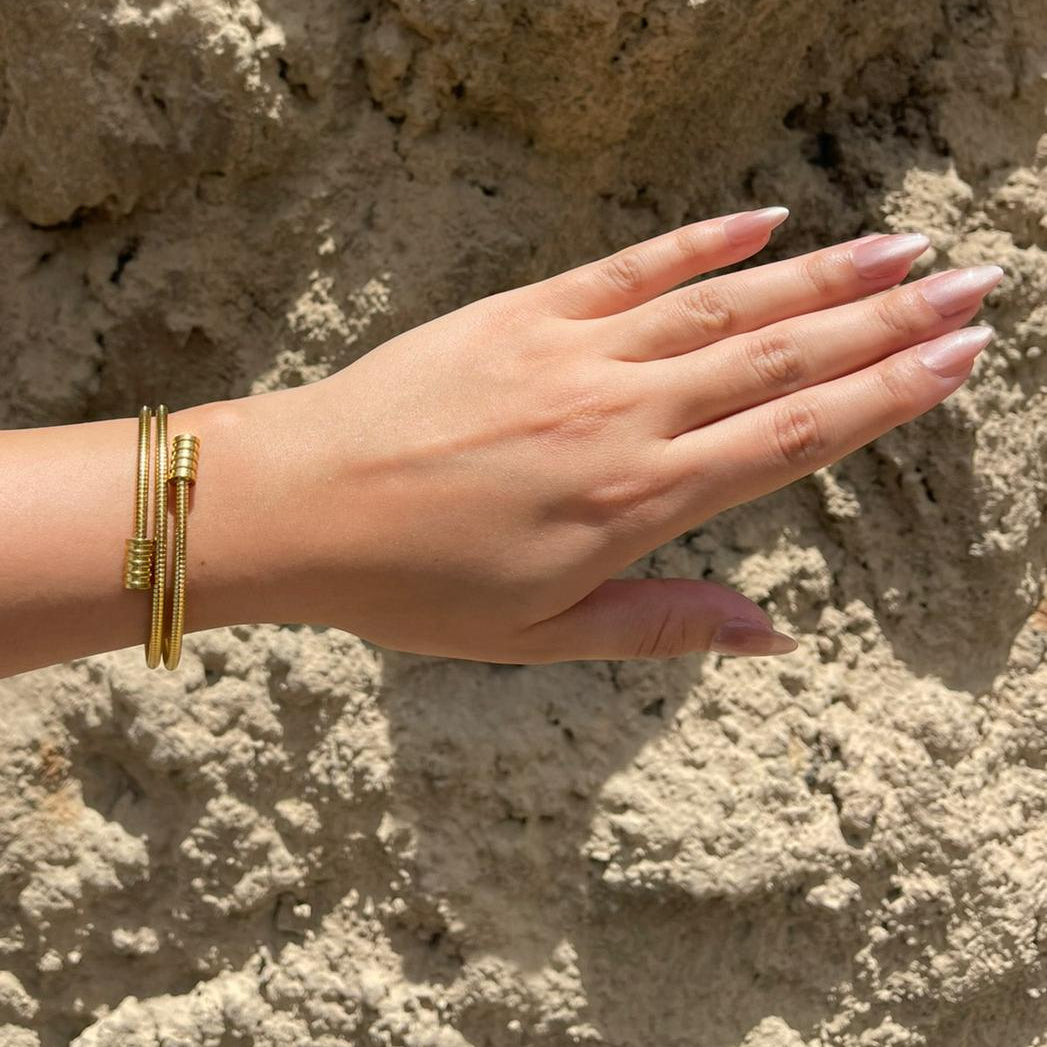 Coiled Snake Chain Bangle