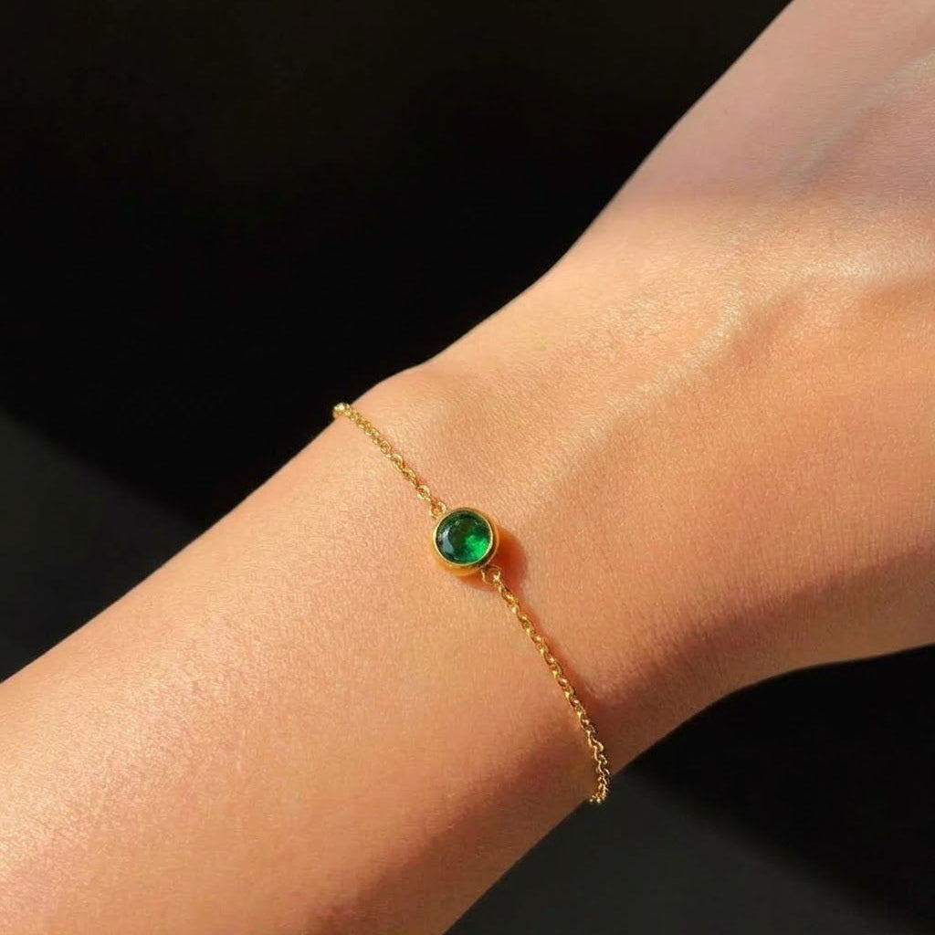 Emerald Coin Bracelet