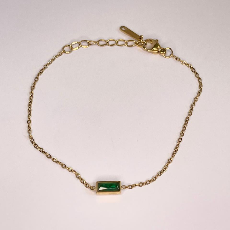 Emerald Baguette Bracelet