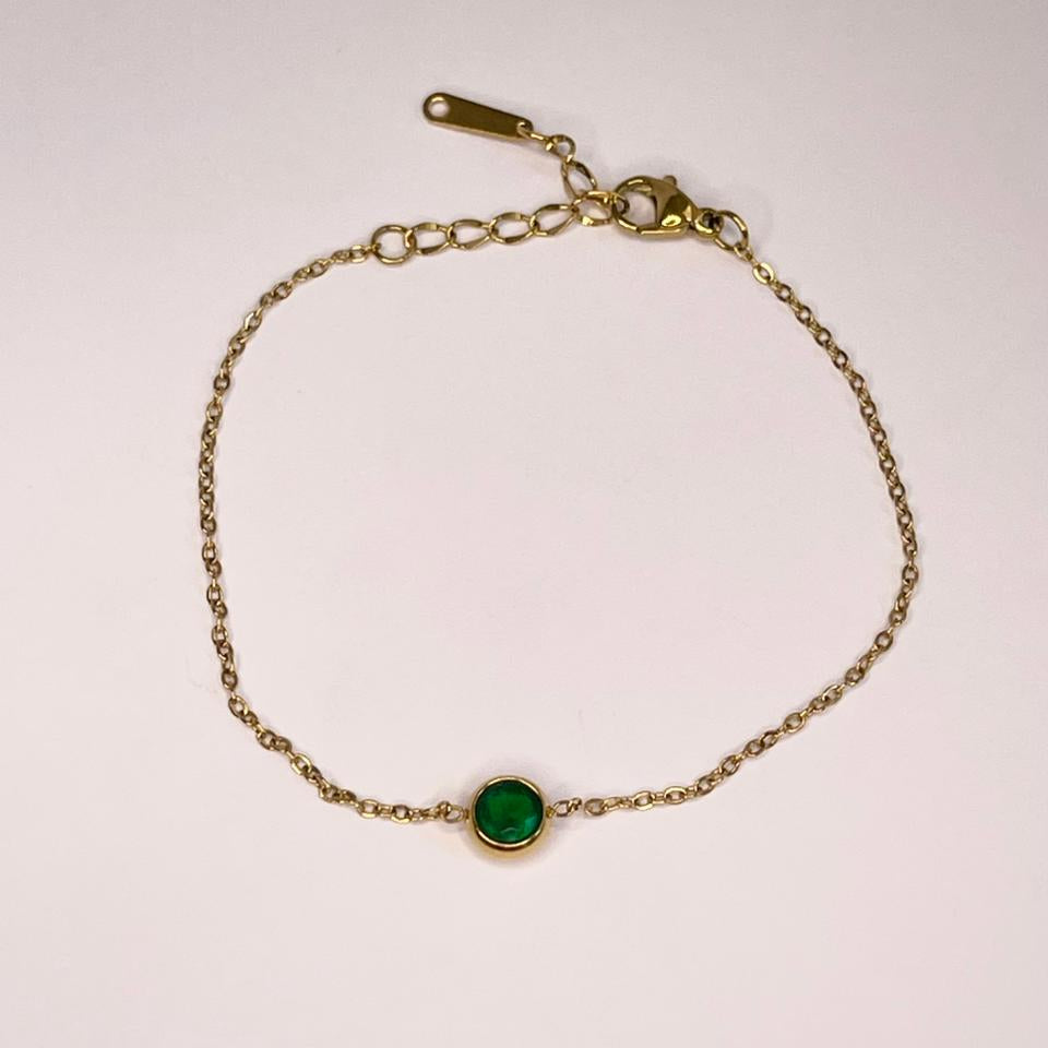 Emerald Coin Bracelet