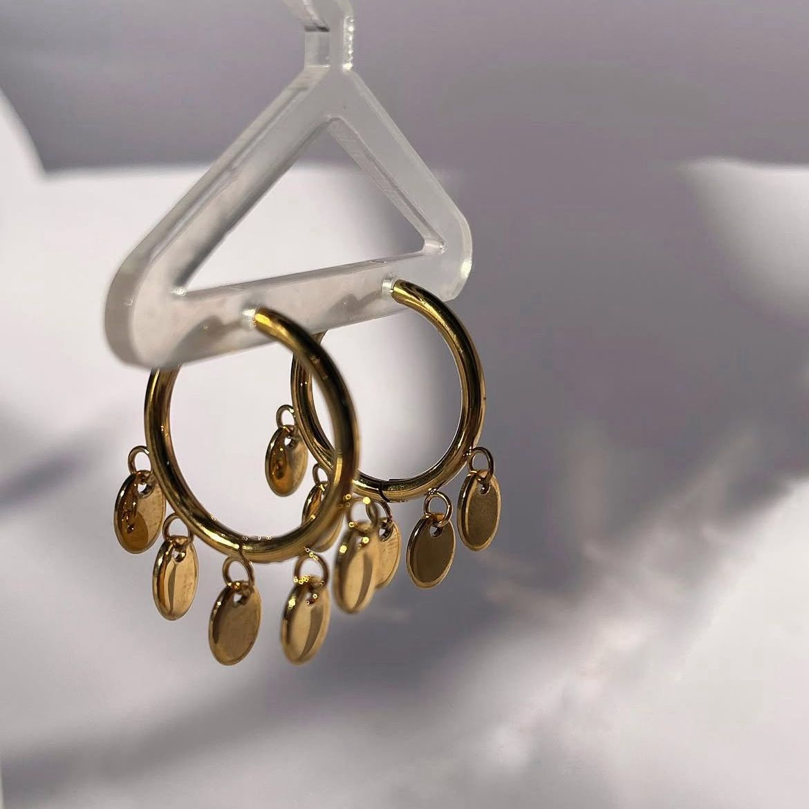 Coin Fringe Hoops