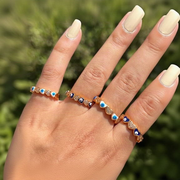 Heart Eye Eternity Ring